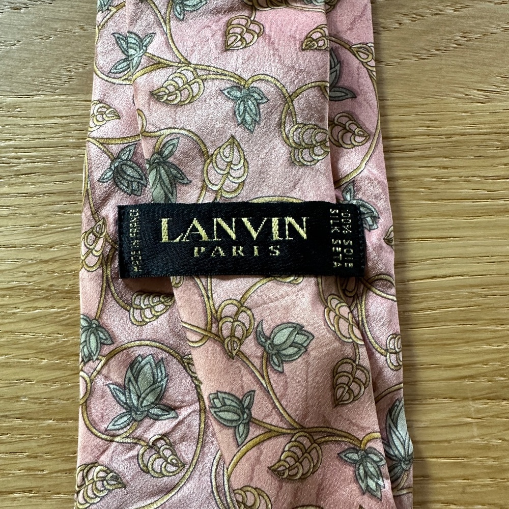 LANVIN Paris Silk Necktie Made in France